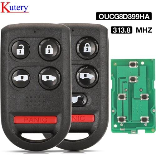 Kutery 5/6 Buttons 313.8 MHZ FCCID: OUCG8D399HA/2AOKM-HD399 Smart Remote Car Key For Honda Odyssey EX EXL 2005-2010