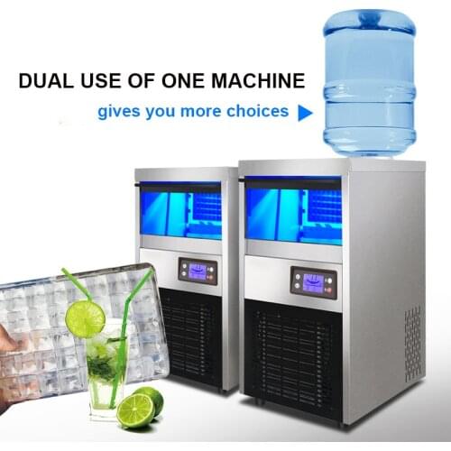 Ice Maker Commercial Square Block Ice Cube Making Machine Intelligent Automatic Milk Tea Shop Ice Maker 110V/220V
