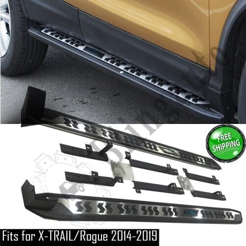 Fits for Ni ssan X-trail Rogue 2014-2019 2Pcs left right running board side steps nerf bar car pedal side stairs