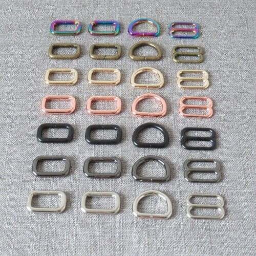 1Pcs 20mm Metal Hardware Pet Dog Martingale Collar Buckles Accessory D Ring Belt Loop Slider Bag Straps Clasp