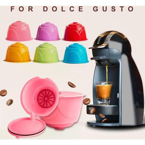 Reusable Coffee Capsule Filter Cup for Nescafe Dolce Gusto Refillable Caps Spoon Brush Filter Baskets Pod Soft Taste Sweet