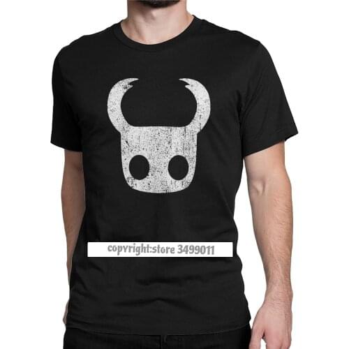 Mens Hollow Knight T Shirt Game Premium Cotton Clothing Cool Camisas Round Neck Tee Shirt Printing Tops T Shirt