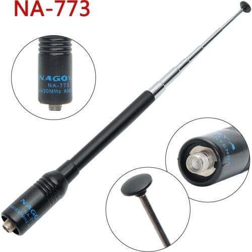 New NAGOYA NA-773 144/430MHz Dual Band Handheld Telescopic Antenna For BaoFeng UV-5R UV-82 BF-888S UV-S9Plus Walkie Talkie