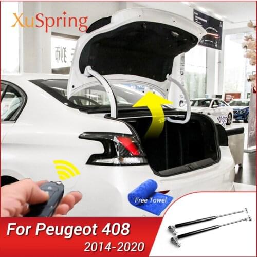 For 2014 2015 2016 2017 2018 2019 2020 Peugeot 408 II Car Rear Door Support Gas Spring Shock Bracket Hydraulic Rod Strut Bars