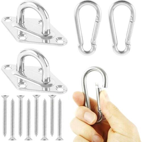 Home Garden Heavy Duty Hammock Hanging Kit Eye Plates Ceiling Wall Mount Anchor Hooks Hanger for Hammock Swing Chair
