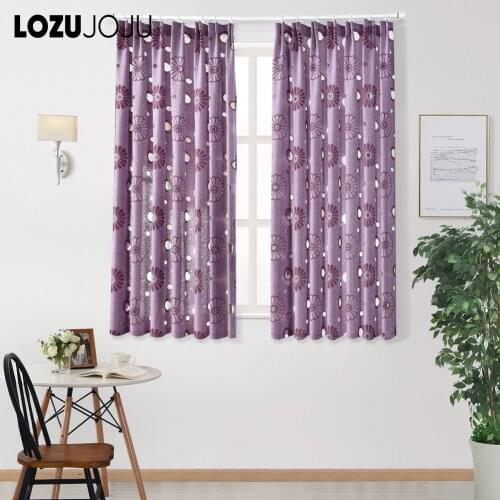 NAPEARL 1 PC Kitchen Door Semi-Blackout Curtains For Living Room Ready Made Panel Drapery Window Floral Jacquard Design