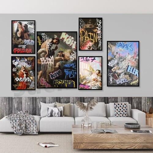 Mercury About to Behead Argus ,Venus and Cupid,Virgin and Four Angels Extra Large Canvas Poster Art Print