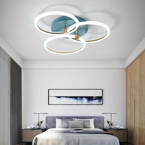 Modern Led Chandelier Rings Living Room Sduty Room Bedroom Led Lustres Memory Function Led Ceiling Chandelier Lighting Fixtures