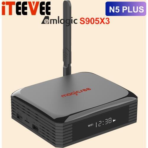 Magicsee N5 PLUS Amlogic S905X3 4GB RAM 64GB ROM Smart Android 9.0 TV Box support 2.5 inch SSD HDD up to 4TB 4K HD Media Player