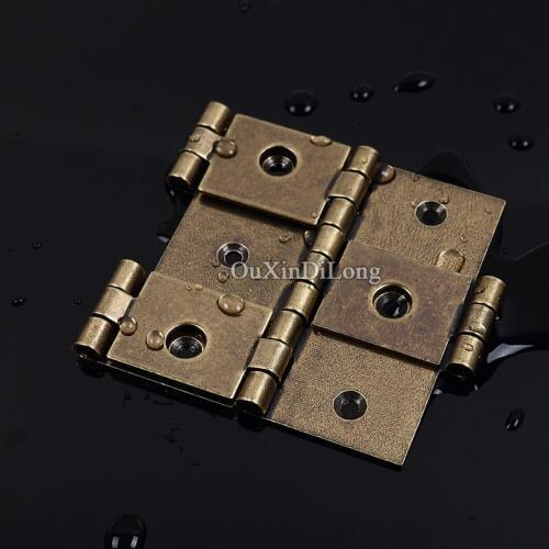 Retro Vintage 10PCS 3Inches European Antique Furniture Hinges Cupboard Wardrobe Bookcase Cabinet Hinges Screen Hinges