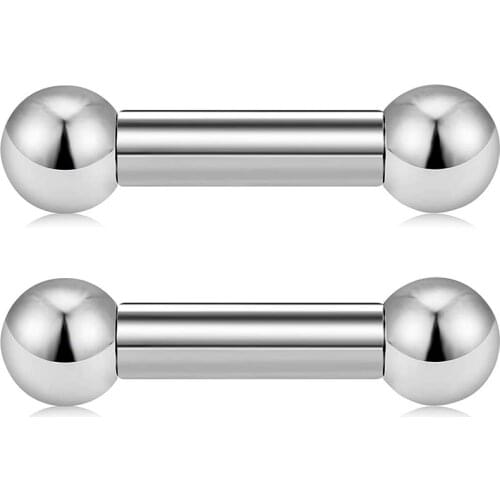 Pussy piercing PA Ring Internally Threaded Straight Tongue Nipple Barbell Piercing 16G 12G 10G 316L Surgical Steel Bar Length