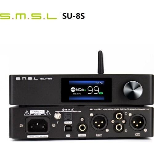 SMSL SU-8S MQA Audio Decoder ES9068AS Bluetooth 5.0 SU8S XMOS DAC DSD512 PCM768kHz/32Bit with Remote Control