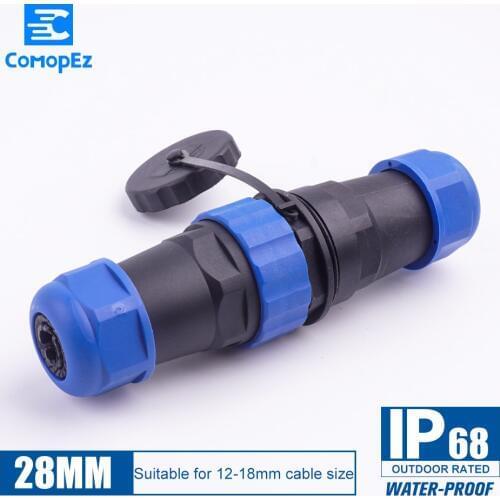SP28 Cable Connector 3/5/7/9/12/16/19/24 Pin IP68 Waterproof Aviation Plug And Socket Male Soldering Female Wire Connectors