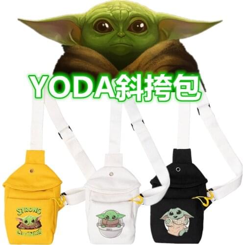 Disney The Mandalorian Cartoon Crossbody Bags Baby Yoda Cute Printed Fashion Boys Girls Chest Bag Small Purses Handbags for Kids