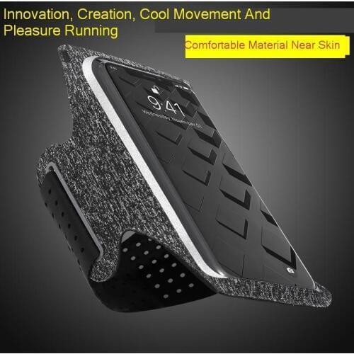 Thin Running Sport Phone Case On Hand Mobile Holder Brassard Arm Band Wrist Bag For IPhone 7 XR Pro Plus Xiaomi Huawei Armband
