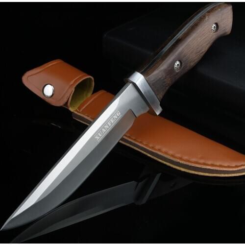 XUAN FENG Outdoor Knife Camping High Hardness Survival Knife Handmade Hunting Straight Knife Fixed Blade Portable Knives