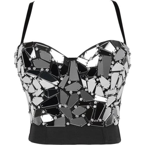 Glitter Top Lentejuelas Ropa Mujer Sexy Tops Hot And Sexy Boobs Bandeau Topy Damskie Chaleco Mujer Off Shoulder Top 2021 Crop