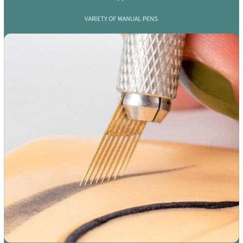10pcs New Product Microblading Accessories Tattoo Needles 15pins Disposable Blade for Permanent Makeup Eyebrow Tattoo Manul Pen