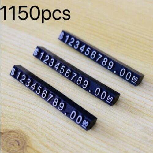 1150pcs/lot 56x6x6mm Jewelry Garment Miniature Combined Digital U.S.Dollar Price Card Tags