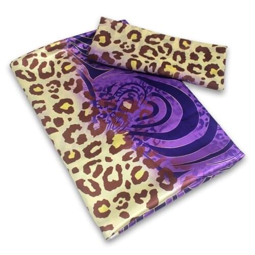 2021 Latest Fashion Satin Fabric African Wax Prints 2+4Yards Soft Chiffon Fabric For dress Pure Silk Fabric For Patchwork B2-A7