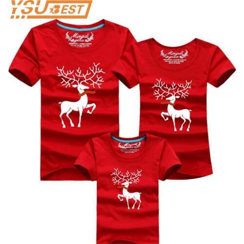 2020 Christmas Family Look Deer Mommy and Me Clothes Matching Family Clothing Mother Daughter Father Baby Matching Family Outfit