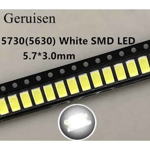 50PCS/5630/5730-CW/WW 0.5W-150Ma 50-55lm 6500K White Light SMD 5730 5630 LED 5730 diodes (3.2~3.4V)