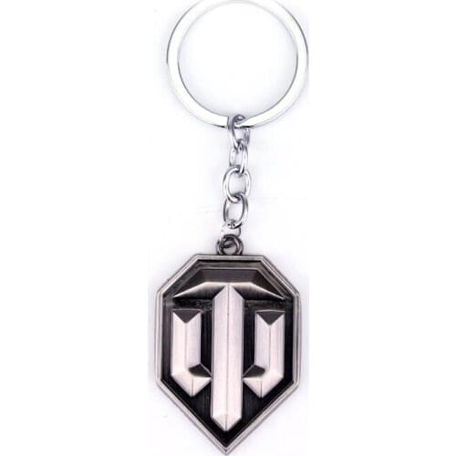 Dongsheng WOT Game World of Tanks Keychain Tanks Key Chain Cool Accessories Jewelry Wholesale Gift for Men Boyfriend