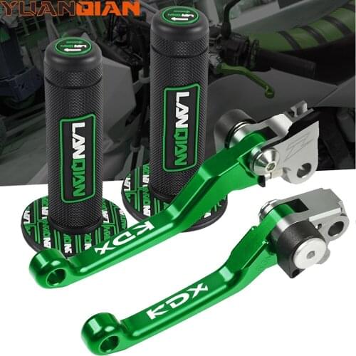 For KAWASAKI KDX250SR 1992 1993 1994 KDX 250 SR Motorcycle Dirt Bike Brake Clutch Levers Motorcoss Hand grips handle bar cover