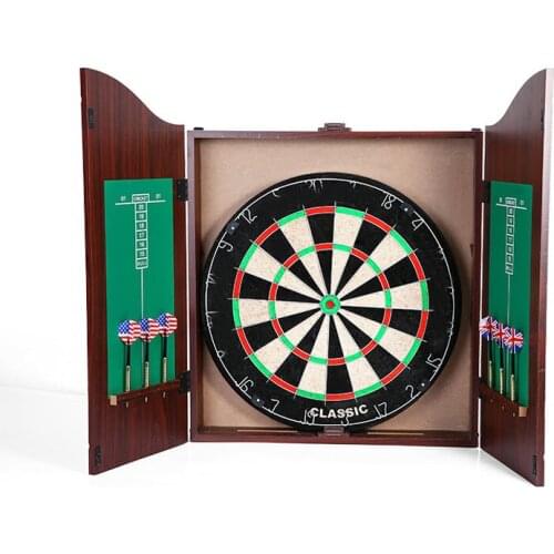 Luxury Sisal Dart Board Wooden Dart Box Set Competition Training Dart Board 18 Inch Darts Adult Entertainment XS