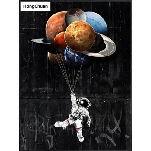 Space Balloon Figure 5D DIY Full Square/Round Diamond Painting Diamond Embroidery Diamond Cross Stitch Home Decoration Gift