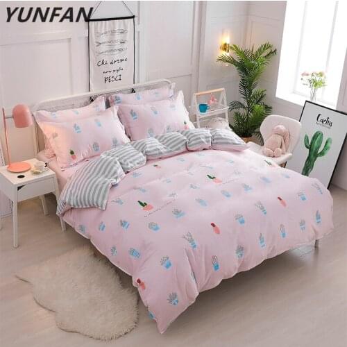 3/4pcs Cactus Bedding sets duvet cover comfortable quilt cover soft pillow cases twin full queen king size Home textiles