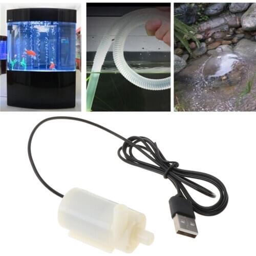 USB Powered Micro Water Pump Submersible Mini Motor Water Pump For Fish Tanks Aquarium Fountain DC 5V 2-3L/min Accessories C42