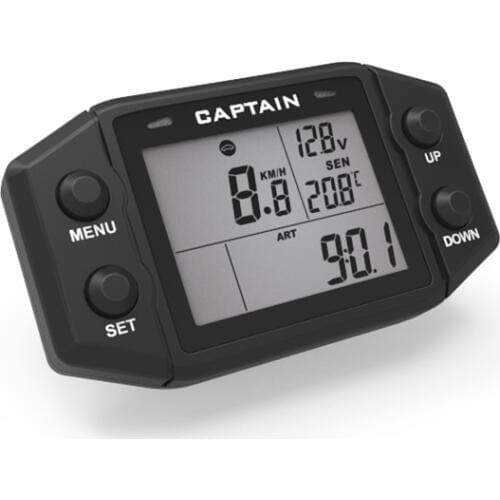 Multifunction Hour Meter Digital Self Powered Engine tachometer Speed Meter with Voltmeter Service Reminder Gauge