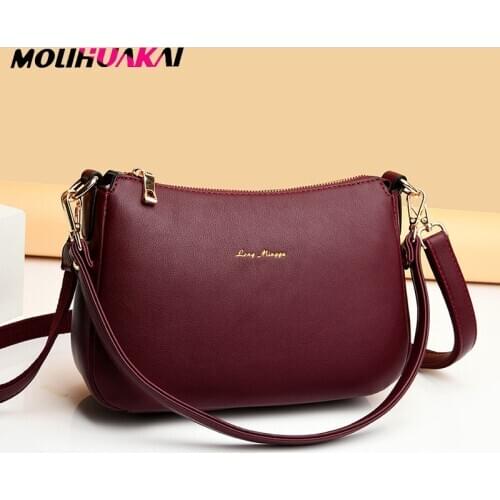 MOLIHUAKAI Luxury Soft Leather Handbag High Quality Women Bag Designer Fashion Female Shoulder Crossbody Bags For Women 2020
