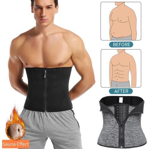 Men Waist Trainer Slimming Body Shaper Weight Loss Shapewear Modeling Belt Belly Shapers Sweat Trimmer Belt Reducing Slim Girdle