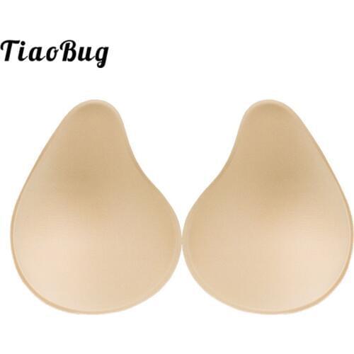 TiaoBug New Women Comfortable Bra Pads Inserts Pockets Removable Push Up Sponge Breast Enhancer for Swimsuits Workout Mastectomy