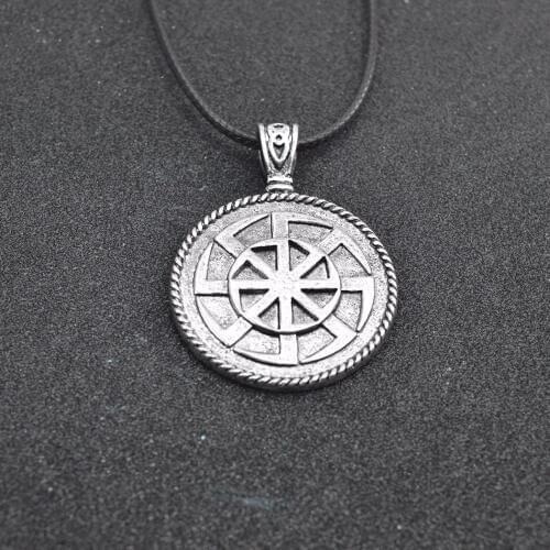 Nostalgia Slavic Kolovrat Pendant Pagan Jewelry Goth Wheel Amulet Necklaces Pendants Bisuteria Mujer