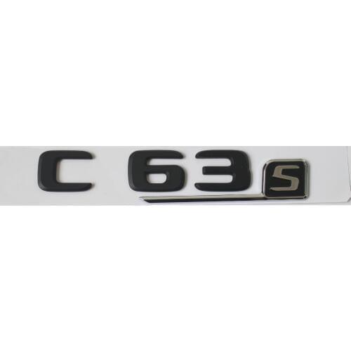 New Matte Black ABS Rear Trunk Letters Badge Badges Emblem Emblems Sticker for Mercedes Benz C63 AMG S 17-19
