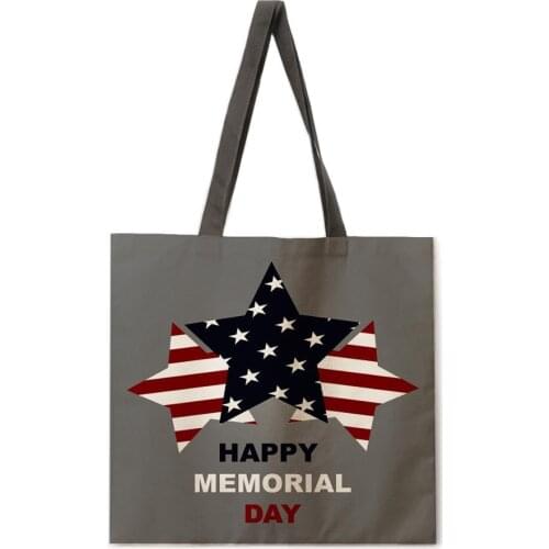 American Independence Day ladies casual handbag ladies shoulder bag outdoor beach bag clutch bag foldable shopping bag
