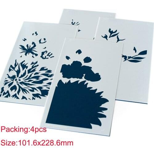 Flowers Cutting Dies & Stamps & Stencil Scrapbook Dariy Decoration Stencil Embossing Template DIY Greeting Card Handmade
