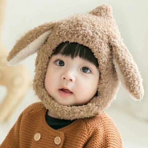 Baby Rabbit Ears Hat Toddler Infant Autumn Winter Knitted Caps for Children Baby Bunny Beanie Hats Accessories Photography Props