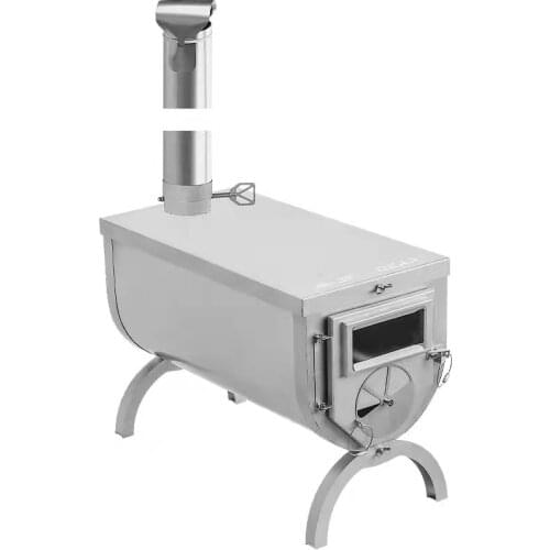 3F UL GEAR Outdoor Stainless Steel Wood Stove Folding Heating Picnic Firewood Furnace Camping Tent Stove Burning Charcoal Stove