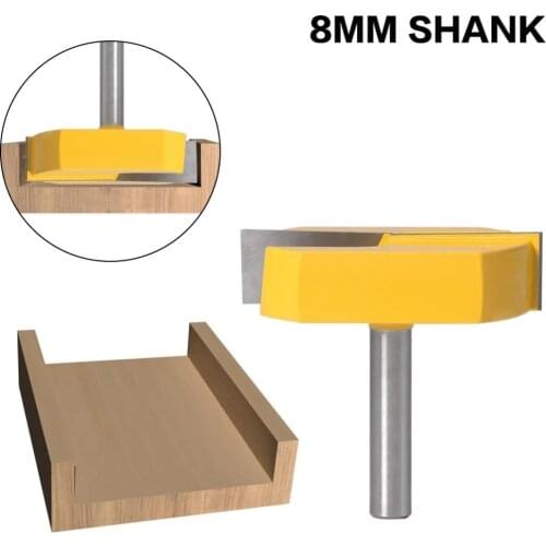 45 Degree Lock Miter Router Bit 6 to 1/2 Shank Woodworking Tenon Milling Cutter Tool Drilling Milling For Wood Carbide Alloy