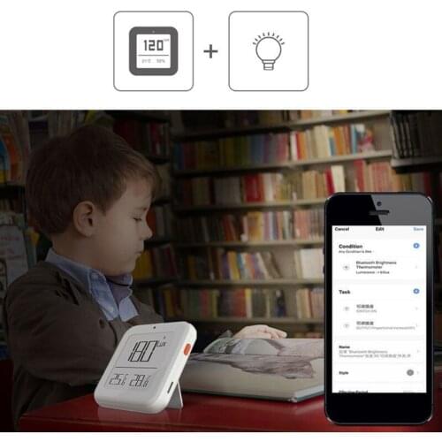 Smart Hygrometer Thermometer 3-in-1 Bluetooth/Zigbee Version Room Temperature Humidity Sensor for Home Office