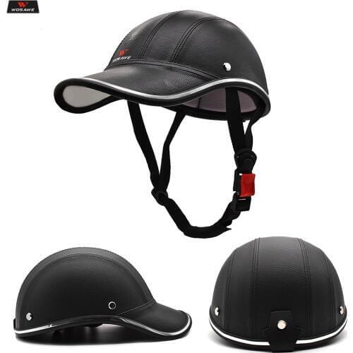 WOSAWE Motorcycle Half Helmet Baseball Cap Electric Bike Scooter Anti-UV Safety Hard Hat Head Protective Gear