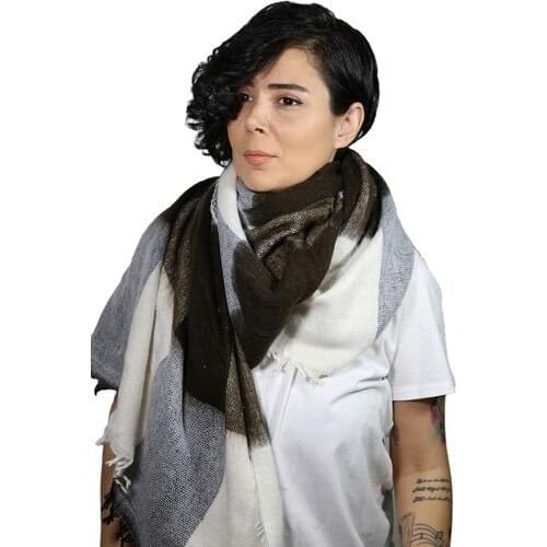 Fraise Accessory Women 'S Plaid Pattern Shawl