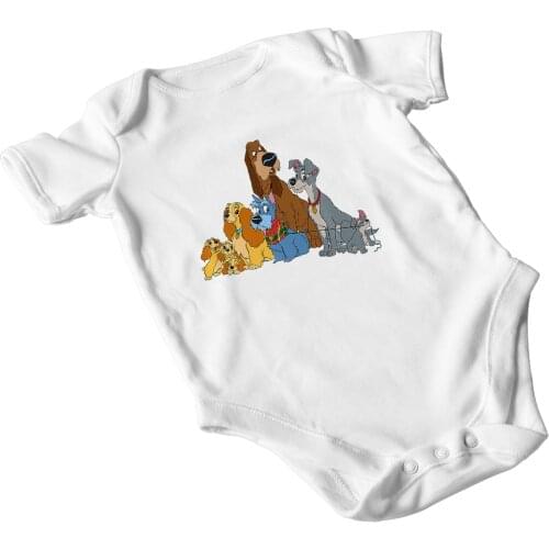Lady And The Tramp Disney Newborn Jumpsuit Casual Fashion Outdoor Summer New Comfort Dropship Harajuku Baby Onesie 0-24M Kawaii