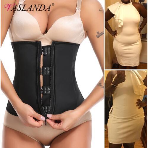 Women Waist Trainer Corset Slimming Body Shaper Trimmer Belt Latex Sauna Sweat Girdle Weight Loss Shapewear Fat Burning Cinchers