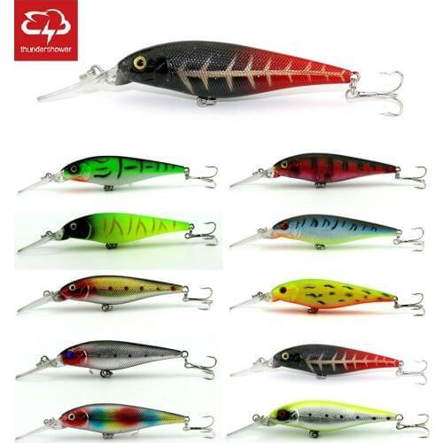 Big Sale 10pcs 3D Fish Eyes Floating Minnow Fishing Lure Hard Artificial Plastic Perch Catfish Fishing SwimBait 11cm 10g