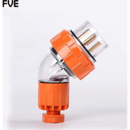 *10A 4pin 3 phase angled electric plug IP66 56PA410
